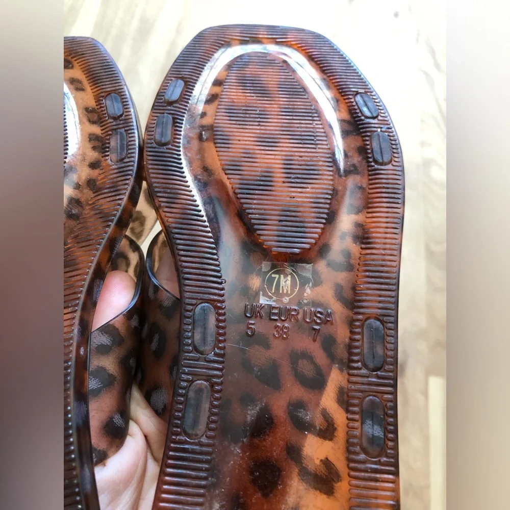 Anthro x Matisse Brown Jelly Slide Sandals - Picture 5 of 11